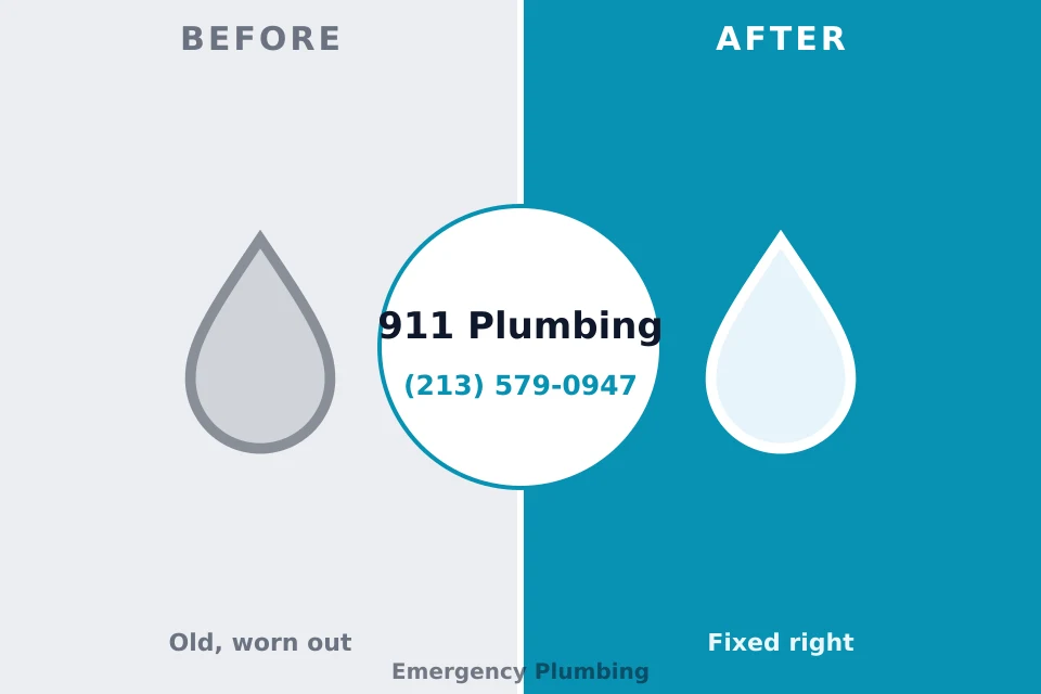 Before and after: plumbing repair Black River Falls, WI